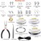 Jewelry Making Kit with Pliers, Wires, Jump Rings, Clasps, Cord and More for Jewelry DIY Crafts - Silver